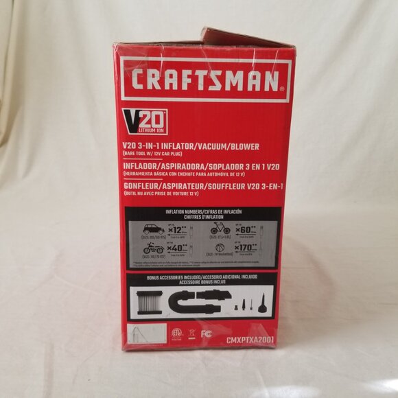 NEW IN BOX! Craftsman Multi-function Air Compressor/Tire Inflator/Vacuum/Blower - Picture 9 of 16